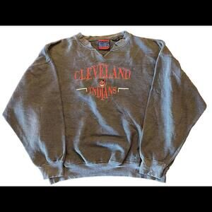 Vintage Cleveland Indians MLB Crewneck Sweatshirt Size Large